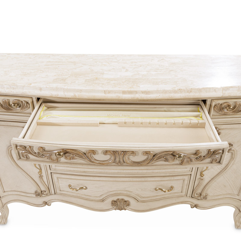 Platine De Royale 73.25'' W Solid Wood Sideboard