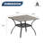 Jayc Square Steel Outdoor Dining Table with 1.65'' Umbrella Hole, Slatted Tabletop and Storage Space-870967390