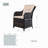 Emilie Wicker Patio Dining Armchair With Cushions