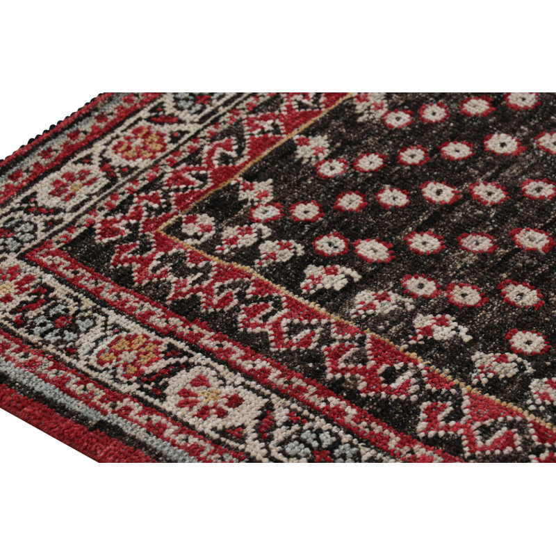 Burano Hand Knotted Wool Floral Area Rug, Runner 3' x 14'