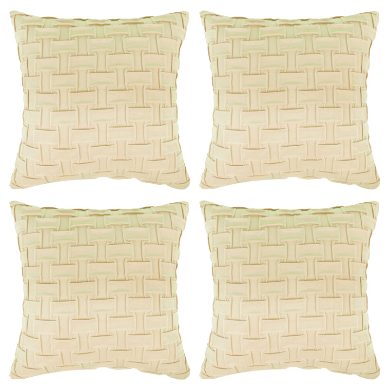 Coussin décoratif, Housse de coussin seulement - sans coussin, Jaune clair