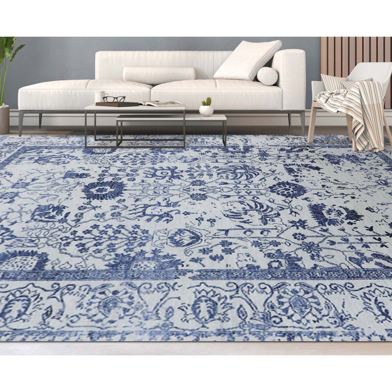 Wool Oriental Area Rug, Rectangle 5' x 8'