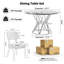 Table de salle à manger ronde 47,3 po en bois aggloméré avec chaises en bois 4/6, industrielle moderne pour la cuisine et la salle à manger-358523843-358523845-358523846