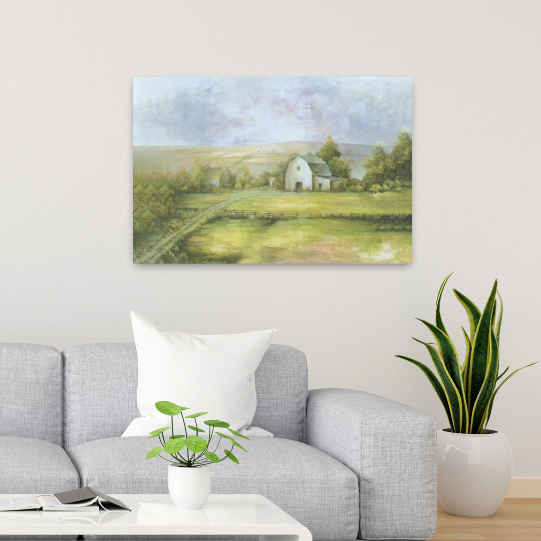 My Peaceful Place Abstract Contemporary Landscape Summer Wall Art Print