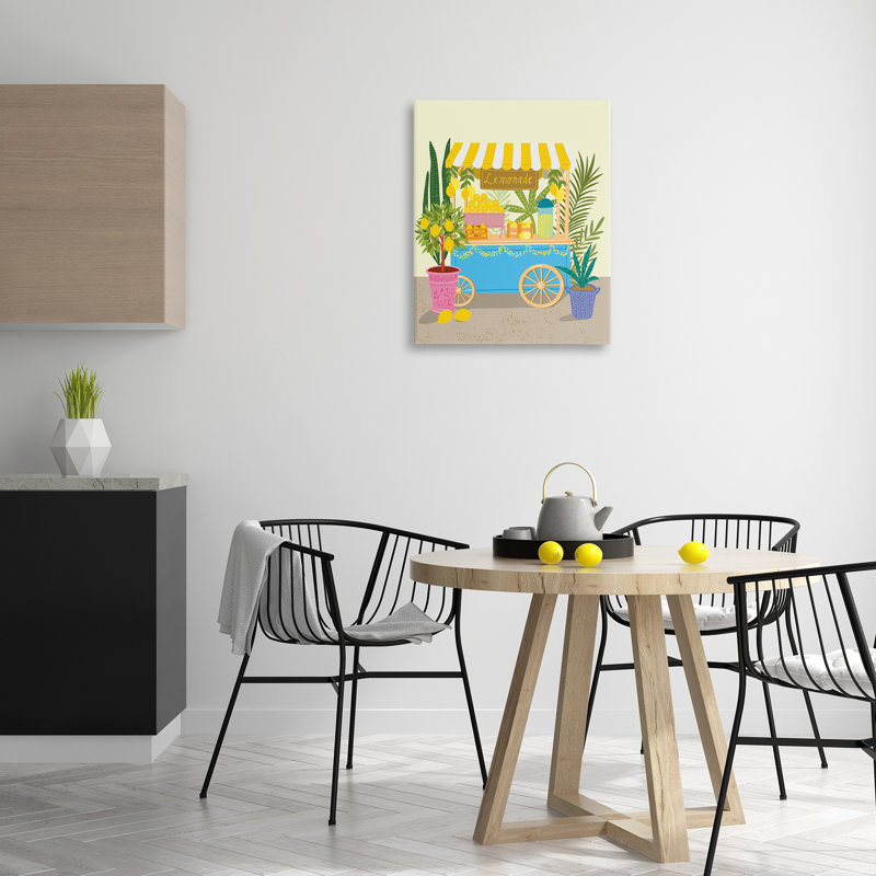  «Food Market Lemonade Stand», art mural sur toile par Jo Reid, H 30 po x l 24 po
