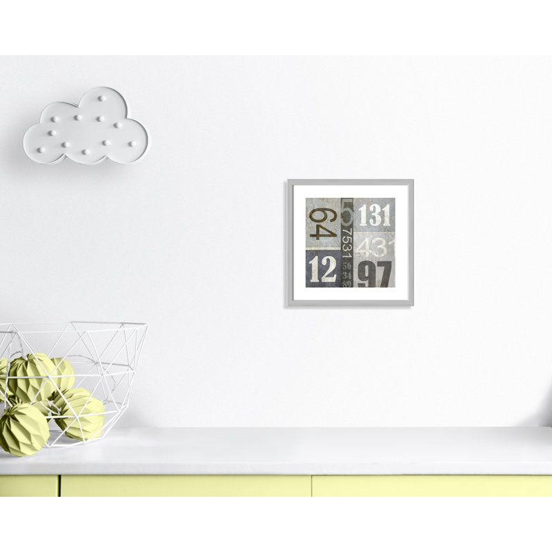 Art numérique encadré, H 16 po x l 16 po x P 1,18 po, Encadré de boîte argent