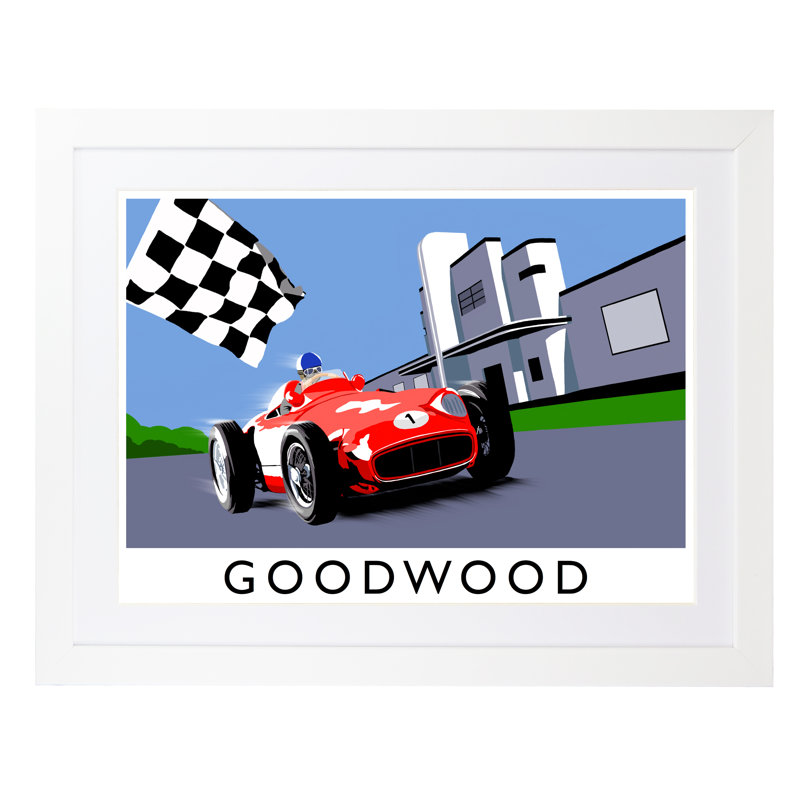 Goodwood 1 Piece Wall Art, 33.5 cm H x 43.5 cm W x 2.2 cm D, White Wood Frame
