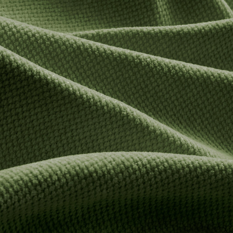 Canapé modulaire confortable à 2 places en tissu de chenille plissé avec siège ergonomique en mousse haute densité, accoudoirs arrondis arrondis et 2 coussins décoratifs ronds