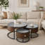 Petite table basse, table centrale ronde avec plateau en verre trempé-1001091268