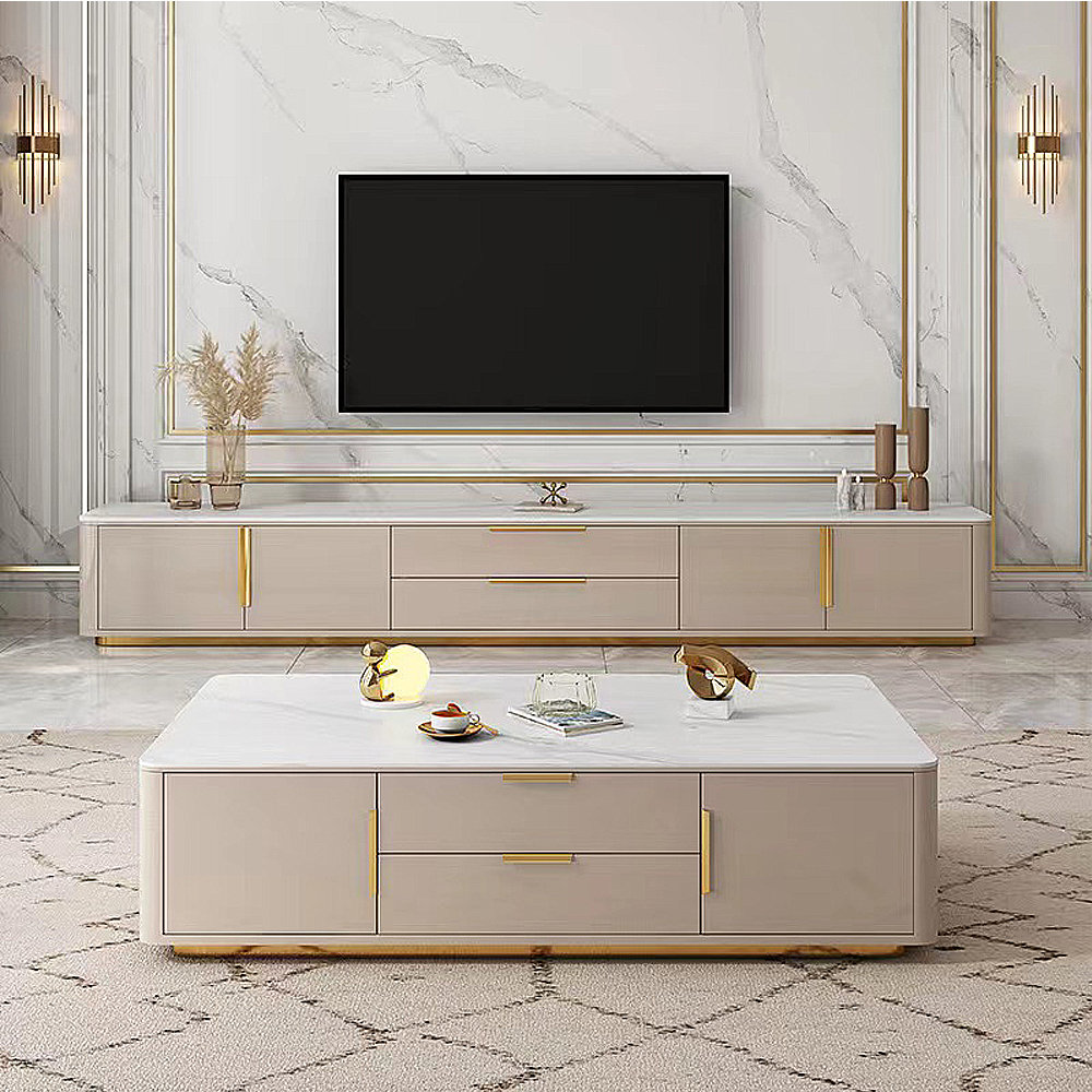 Bkoksety Italian light luxury coffee table TV stand set - Wayfair Canada