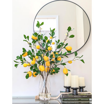 Lemon Arrangement in Vase (6 Large Stems)