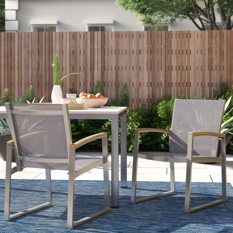 Chaise de patio Aresha, Argent