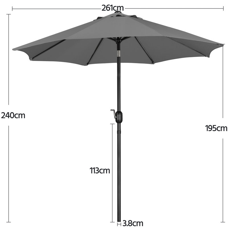 Traditional Parasol, Gray