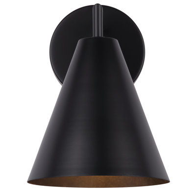 Jabreya Black 9.75" H Outdoor Armed Sconce