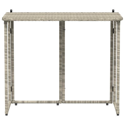Folding Garden Table 90X51x75 Cm Poly Rattan