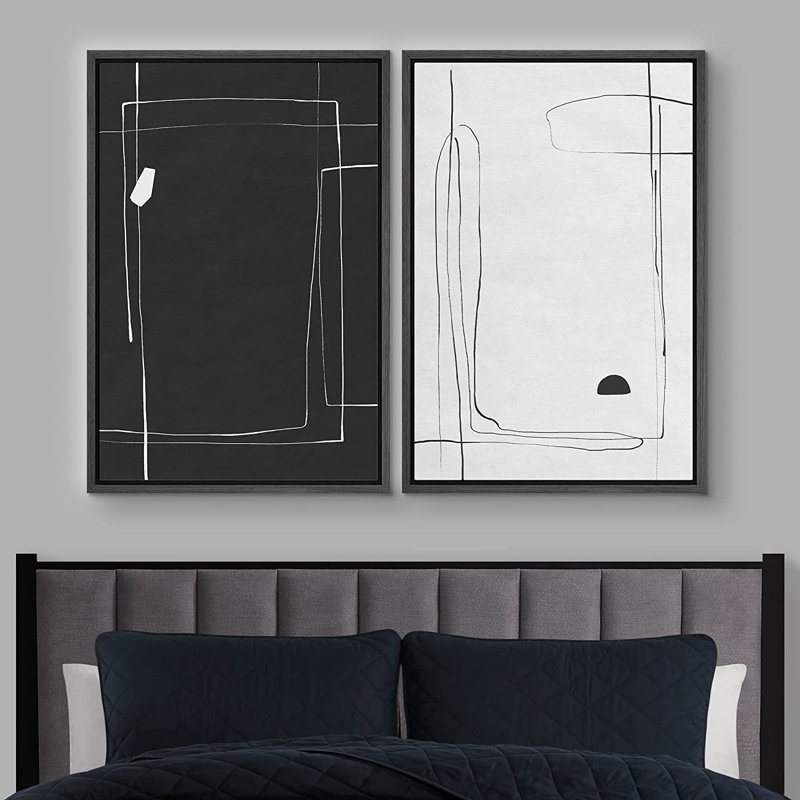 Impression sur toile BAW, H 24 po x l 32 po x P 1,5 po, Noir