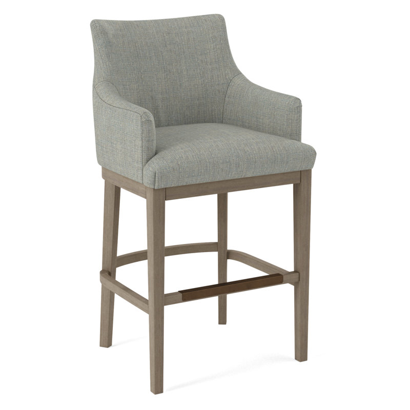 Upholstered Stool, 61698-88, Weathered Gray