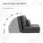 HOMCOM 2-In-1 Floor Lazy Sofa With 5 Position Adjustable Backrest