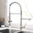 High Arc Pull Down Brass Commercial Kitchen Faucet For Large Sinks
