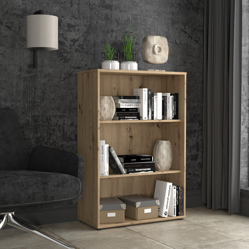 Amandla Standard Bookcase, Artisan Oak, 111.1cm H x 73.7cm W x 34.8cm D
