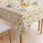 Rectangular Animal Print Cotton Twill Tablecloth