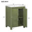Meuble-lavabo de 24 po avec lavabo en céramique, bois massif et composition, mécanisme à fermeture en douceur, finition facile à nettoyer, entretien