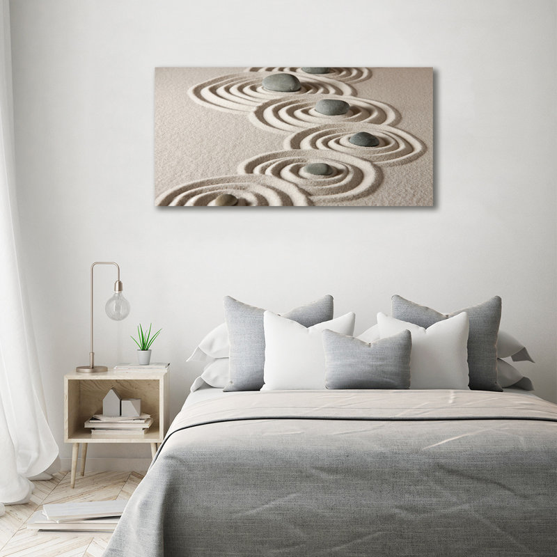 Zen Stones Sand - Wrapped Canvas Print