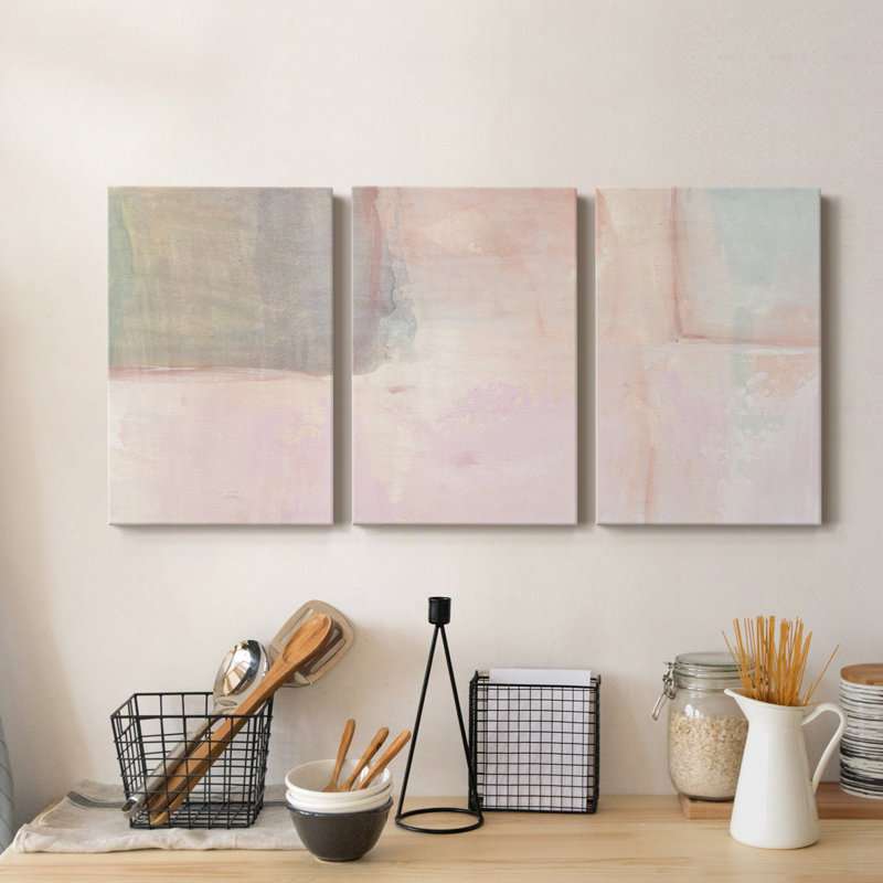 " Morning Meditation I " 3 - Pieces, 32" H x 24" W x 1" D