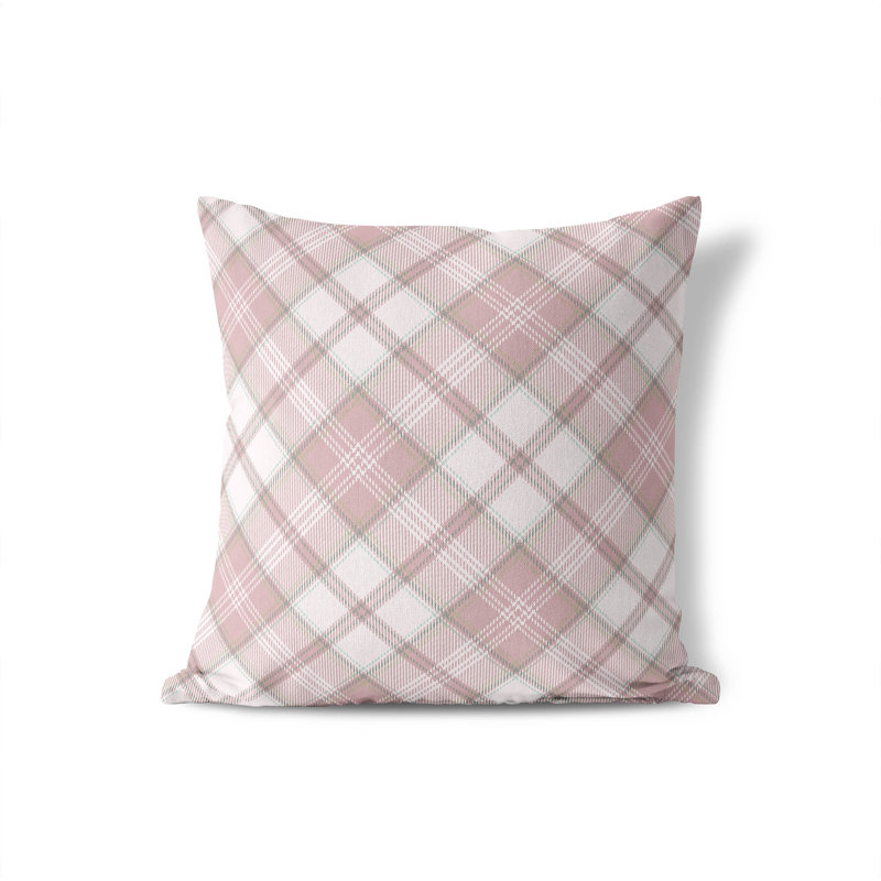 Coussin Diamond, H 20 po x l 20 po, Rose