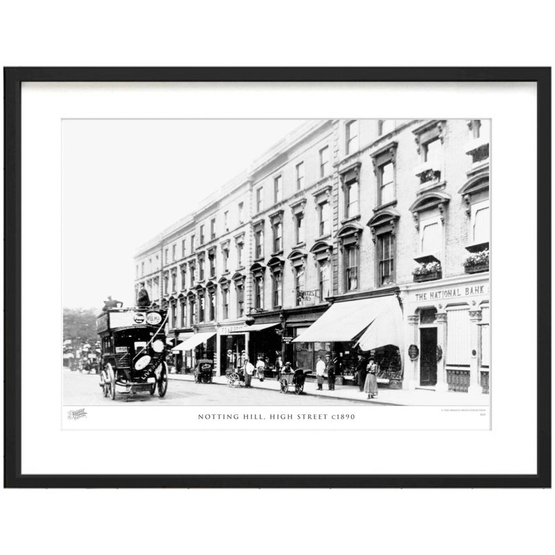 Notting Hill, High Street C1890 by Francis Frith - Single Picture Frame Print, 45cm H x 60cm W x 2.3cm D