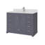 Maya 42 po Meuble-lavabo de salle de bain sans comptoir gris anthracite assemblé-124789680