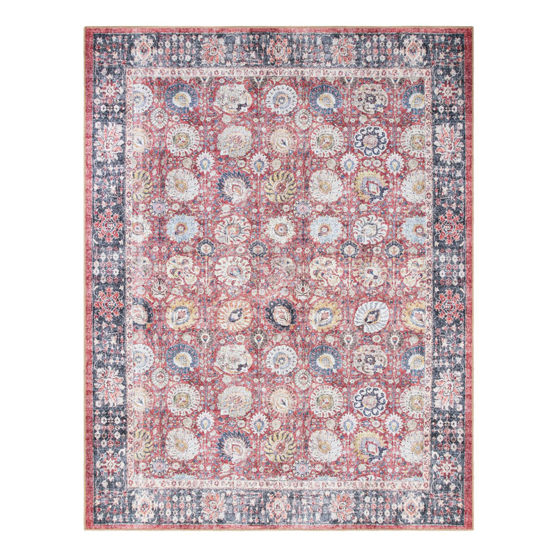 Madiah Performance Chenille Floral Indoor Rug, Rectangle 7'10" x 10'