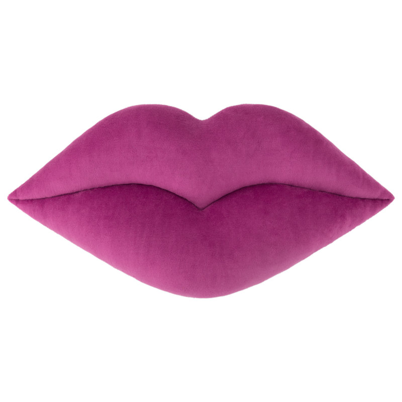 Coussin décoratif en velours , H 11 po x l 18 po, Mauve