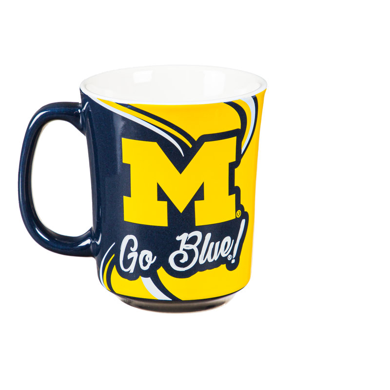 Tasse à café en céramique de 14 oz de l'Université du Michigan avec boîte assortie