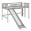 Lit mezzanine bas avec échelle et toboggan-1256633313