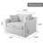 43.9" W Slipcovered Modern Accent Chair, Upholstered Single Sofa Chair With Pillows-2096311922
