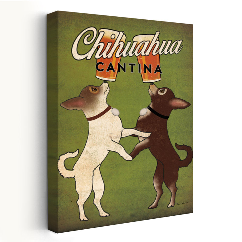 Double Chihuahua V2 - Publicité Alco, H 24 po x l 16 po