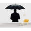 Autocollant parapluie homme, autocollant de vue arrière, Silhouette, art mural, autocollant, décoration moderne, murale minimaliste, 154 g-686661854