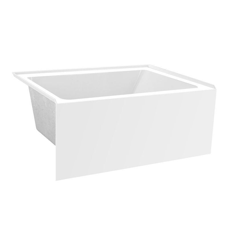 Baignoire alcôve en acrylique avec drain à gauche 48 po VTAP4836L22 Kingston, Gauche