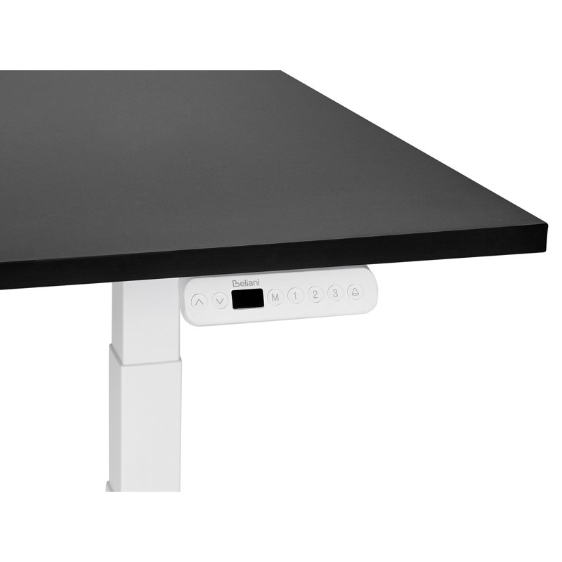Ashrith Adjustable Metal Base Standing Desk, Black