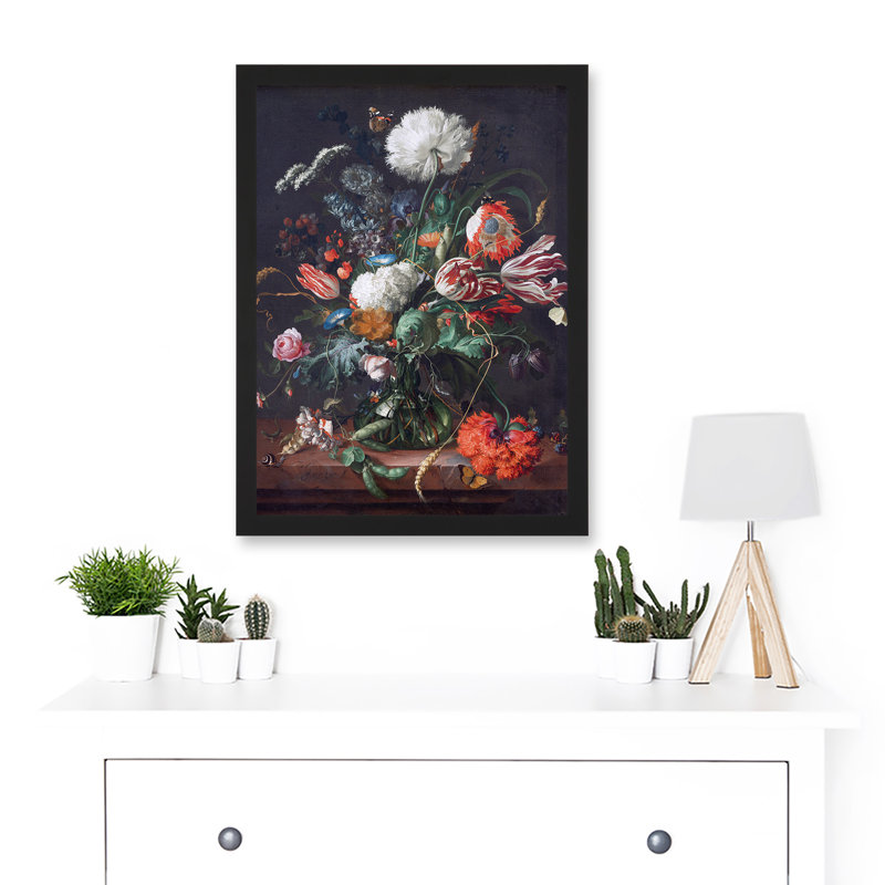 Jan Davidsz De Heem Vase Of Flowers Floral - Single Picture Frame Print