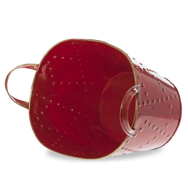 Pot à fleurs en étain Aristote, Rouge