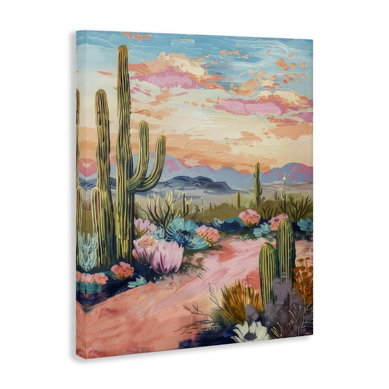 «Pink Desert Sunset», art mural par LSR Design Studio, H 40 po x l 30 po