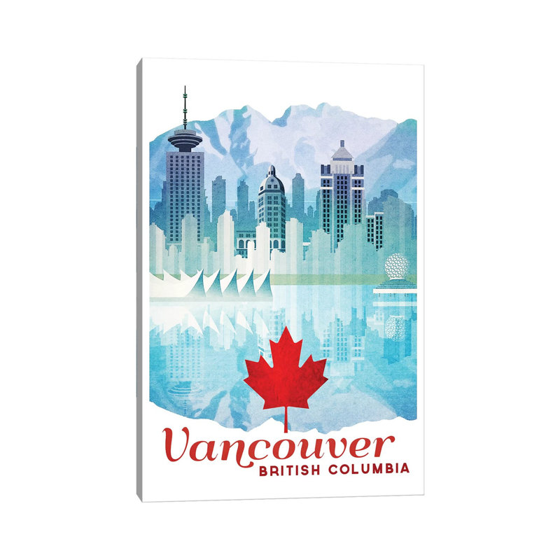 «Canada-Vancouver» par Missy Ames - impression sur toile tendue, H 26 po x l 18 po x 1,5 po