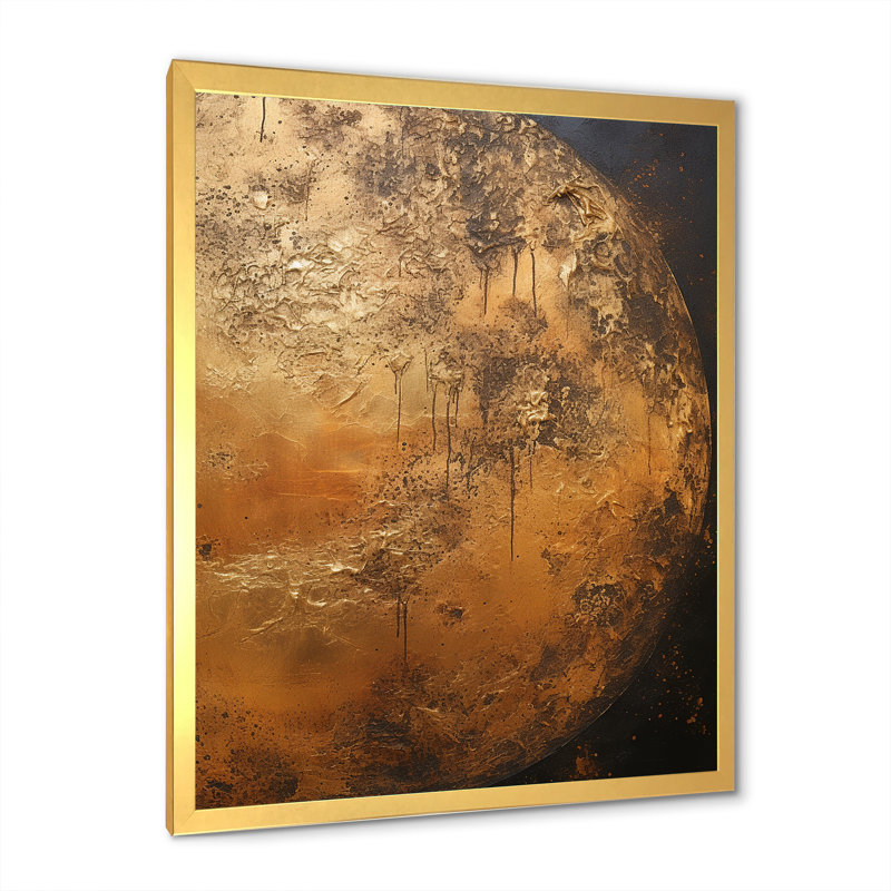 " Bronze Moon Beam ", Gold Picture Frame, 32" H x 24" W x 1" D