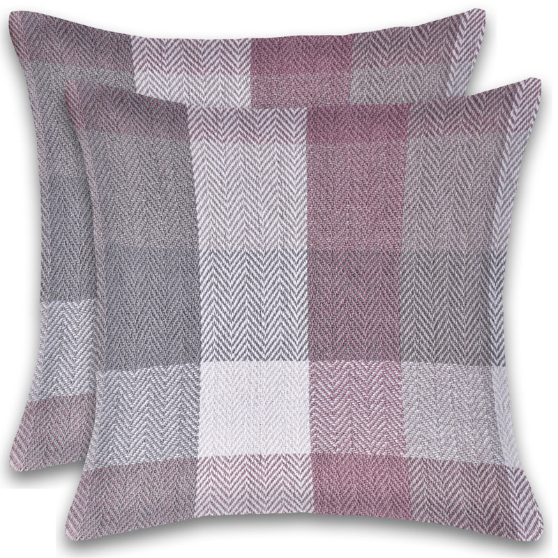  Square Cotton Pillow Cover & Insert, Purple