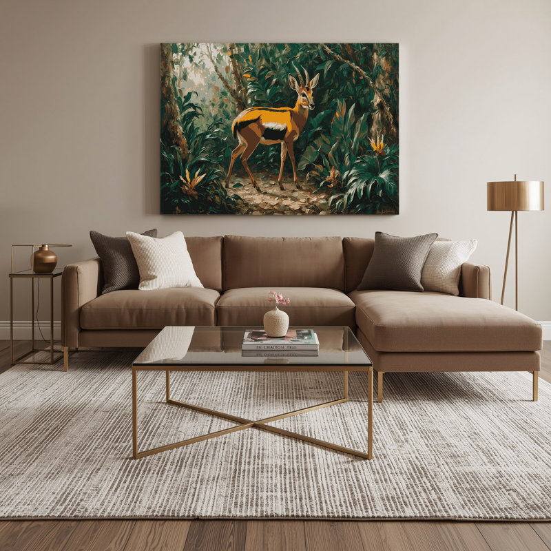 Art mural sur toile vert, H 24 po x l 36 po