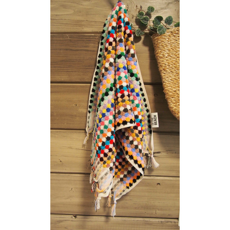Luxton Turkish Cotton Pom Pom Rainbow Hand Towel