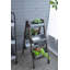 Pot à fleurs en échelle galvanisée et en bois 14,2 po x 7,5 po x 70,9 po Farmhouse