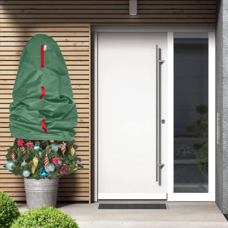 Sac de rangement vertical pour sapin de Noël et topiaire, H 84 po x l 25 po x P 25 po, Vert